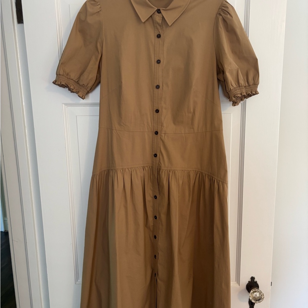 Shoshanna Tan Long Sleeve Dress
